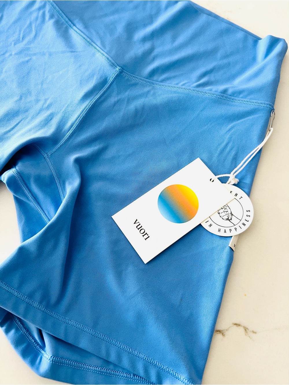 🩵 Vuori High-Rise Bike Shorts Riviera Blue - Picture 5 of 7